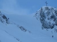 Aufstieg mit Ski, Foto von Tina mit Tele